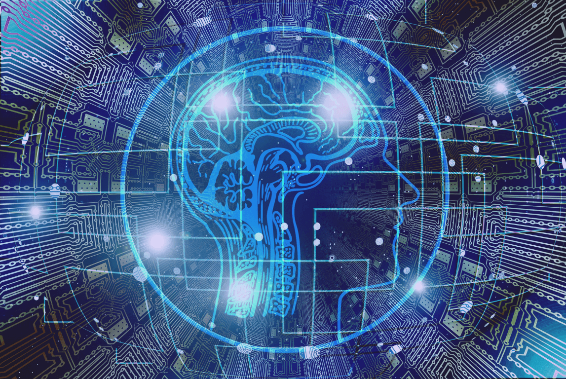 Brain with data signals